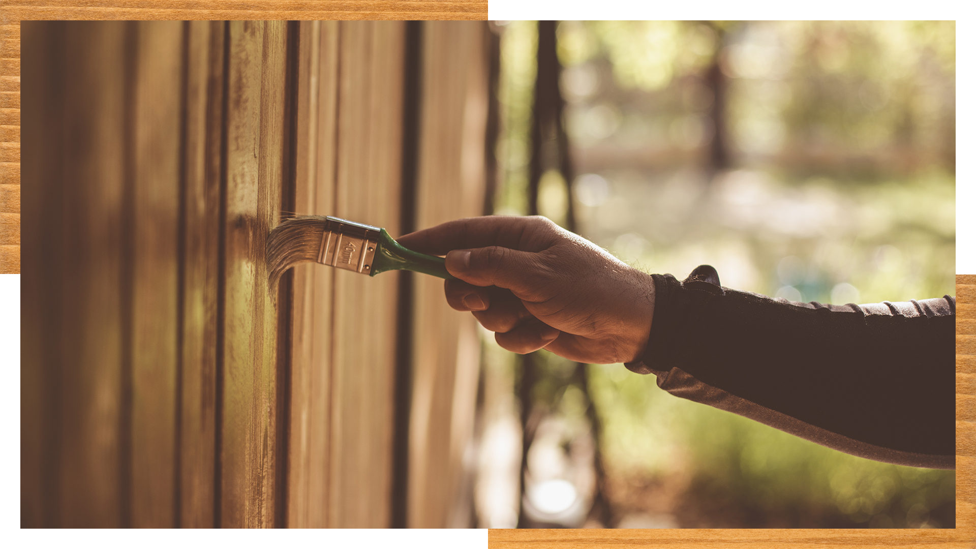 Aplicación Lasur en pared de madera