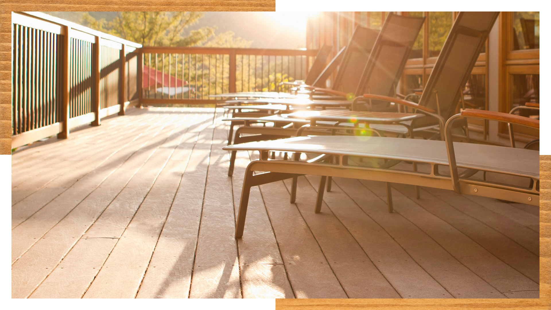 Terraza con tarima de madera