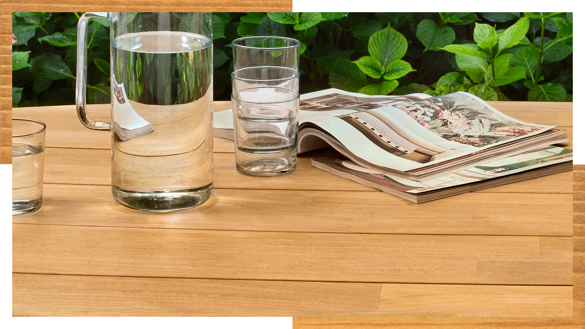 Mesa de madeira para jardim